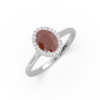 Δαχτυλίδι REM017 σε Λευκό Χρυσό 18Κ με Ρουμπίνι και Διαμάντια